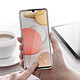Avizar Coque Samsung Galaxy A42 5G Souple et Film Verre Trempé Dureté 9H transparent pas cher