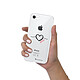 LaCoqueFrançaise Coque iPhone 7/8/ iPhone SE 2020 360 intégrale transparente Motif Coeur Noir Amour Tendance pas cher