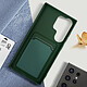 Avis Avizar Coque pour Samsung S24 Ultra Porte-carte Souple Anti-traces Vert Foncé