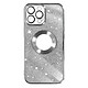 Avizar Coque pour iPhone 12 Pro Paillette Amovible Silicone Gel  Argent - Une coque design de la série Protecam Spark, pour iPhone 12 Pro