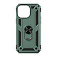 Avizar Coque pour iPhone 15 Pro Antichoc Hybride Bague Support Magnétique  Vert - Coque bi-matière vert de la série ArmoRing, spécifiquement conçue pour iPhone 15 Pro