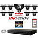 HIKVISION Kit Vidéo Surveillance PRO IP : 8x Caméras POE Dômes motorisée IR 20M 4 MP + Enregistreur NVR 8 canaux H265+ 3000Go 8x caméras dômes PTZ IP 4 MegaPixels IR 20m 1x enregistreur NVR POE 8 canaux H265+ 1x disque dur spécial vidéosurveillance 3000 Go (10 jours) 1x switch POE 10 ports 8x c