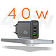 Avis LinQ Chargeur secteur  40W - USB QC 3.0 + 2x USB-C Power Delivery