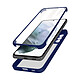 Avizar Coque Samsung Galaxy S21 Plus Dos Plexiglas Avant Polymère Antichoc Contour bleu Coque intégrale spécialement conçue pour Samsung Galaxy S21 Plus.