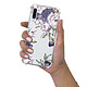 LaCoqueFrançaise Coque Samsung Galaxy A20e anti-choc souple angles renforcés transparente Motif Pivoines Violettes pas cher
