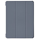 Avizar Housse pour iPad Air 13 2024 Support Vidéo / Clavier Mise en Veille Gris Lavande Revêtu d'un clapet en simili cuir, d'un contour en silicone gel et d'un dos transparent en acrylique