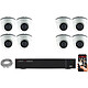 EC-VISION Kit vidéo surveillance IP 8 caméras dômes POE 5 MegaPixels