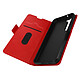 Avizar Étui pour Samsung Galaxy S23 Ultra-fin Double Languette Magnétique rouge Etui folio Rouge en Eco-cuir, Galaxy S23