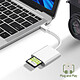 Avizar Lecteur Carte Universel  pour micro SD SD TF, Adaptateur USB-C - Blanc pas cher