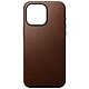 Nomad Coque Modern Cuir pour iPhone 15 Pro Max Pro Marron Coque compatible MagSafe