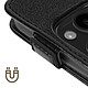 Acheter Avizar Étui pour iPhone 15 Pro Clapet Vertical Porte-carte Simili Cuir Lisse  Noir