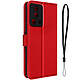 Avizar Étui pour Xiaomi 13 Lite Clapet Portefeuille Support Vidéo Dragonne  Rouge - Un étui folio spécialement conçu pour le Xiaomi 13 Lite