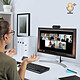 Webcam USB Full HD 1080p Microphone Angle 120° Design arrondi LinQ - Noir pas cher