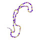 Avizar Bijou Téléphone Bracelet à Perle Marbre 80cm Collection Marble Violet et jaune - Bijou de téléphone à perles, Collection Marble, pour transporter facilement et avec style votre smartphone