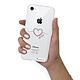 Acheter LaCoqueFrançaise Coque iPhone 7/8/ iPhone SE 2020/ 2022 silicone transparente Motif Coeur Noir Amour ultra resistant