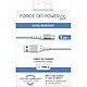 Force Power Câble Renforcé USB A / USB C 1.2m 3A 15W Résistant à 12 000 Flexions Blanc pas cher