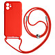Avizar Coque Cordon pour iPhone 11 Semi-rigide Lanière Tour du Cou 80cm  Rouge Une protection mêlant la praticité au style, spécialement conçue pour votre Apple iPhone 11