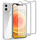 Acheter Evetane Coque iPhone 12 mini Antichoc Silicone + 2 Vitres en verre trempé