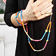 Avis Avizar Bijou de Téléphone Bracelet Love 110cm Collection Heishi Multicolore