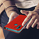 Avizar Étui Motorola Moto G8 Power Lite Housse Folio Porte-carte Fonction Support Rouge pas cher