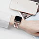 Avizar Bracelet pour Apple Watch 41mm et 40mm et 38 mm Maillons en Acier Inoxydable a Boucle Papillon  Argent et Rose pas cher
