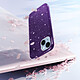 Avizar Coque pour Apple iPhone 14 Paillette Amovible Silicone Semi-rigide violet pas cher