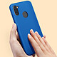 Avizar Coque Samsung A11 / M11 Silicone Semi-rigide Finition Soft Touch bleu nuit pas cher