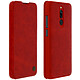 Nillkin Etui pour Xiaomi Redmi 8 / 8A avec Porte-carte Cuir Qin Rouge Etui folio Rouge en Cuir, Xiaomi Redmi 8A