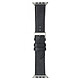 DBRAMANTE1928 Bracelet Copenhagen Cuir pour Apple Watch 42-44mm Noir / Argent Ce bracelet Copenhagen est de couleur noir argent, pouvant s'assortir à n'importe quel vêtement.