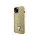 Guess Coque pour Apple iPhone 15 Triangle Diamond Dorée Coque conçue sur mesure pour Apple iPhone 15