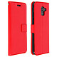 Avizar Etui folio Rouge Éco-cuir pour Samsung Galaxy J6 Etui folio Rouge éco-cuir Samsung Galaxy J6