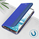 Avizar Étui Galaxy S22 Ultra Tissu Support Vidéo Porte-carte Collection sensitive Bleu pas cher