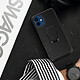 Acheter Avizar Coque iPhone 12 Mini en éco-cuir Anti-choc Bague métallique Sur-mesure – Noir