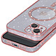 Avis Avizar Coque MagSafe pour iPhone 14 Silicone Pailleté Rose Champagne