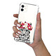 Evetane Coque iPhone 11 anti-choc souple angles renforcés transparente Motif Leopard Couronne pas cher
