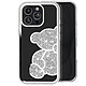 Avizar Coque Paillette pour iPhone 16 Pro Max Motif Ourson avec Strass Argent Contour strassé brillant enrichissant le design avec un éclat raffiné et créant un look tendance