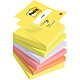 POST-IT Bloc-note adhésif Z-Notes, 76 x 76 mm, 6 couleurs Notes repositionnable