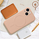 Avis Avizar Coque Magsafe iPhone 13 Mini Silicone Souple Intérieur Soft-touch Mag Cover rose gold