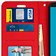 Avizar Etui folio Rouge Éco-cuir pour Samsung Galaxy J6 pas cher