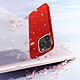 Avizar Coque iPhone 14 Pro Paillette Amovible Silicone Semi-rigide Rouge pas cher