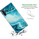 Avis Evetane Coque Samsung Galaxy Note 10 Plus 360 intégrale transparente Motif Bleu Nacré Marbre Tendance