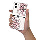 LaCoqueFrançaise Coque iPhone 12 mini anti-choc souple angles renforcés transparente Motif Rose Pivoine pas cher