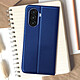 Acheter Avizar Étui pour Huawei Nova Y70 avec Clapet Porte-carte Fonction Support Vidéo  Bleu Nuit