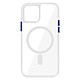 Avizar Coque pour iPhone 12 Mini Magsafe Antichoc Cercle magnétique Transparent Coque Magsafe Bleu en Polycarbonate, Serie Crys iPhone 12 Mini