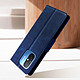 Avizar Étui Portefeuille Bleu  pour Xiaomi Redmi 12C, série Bara Soft Leather pas cher