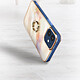 Acheter Avizar Coque iPhone 12 Mini Bi-matière Bague de maintien Motif marbre - rose champagne