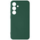 Avizar Coque pour Samsung Galaxy S24 Soft Touch Mat Silicone Flexible Vert Foncé Conception ergonomique agréable au toucher pour une prise en main confortable