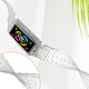 Avizar Bracelet Huawei Band 7, 6 Pro, 6 et Honor Band 6 Silicone Bumper Ajustable  blanc translucide pas cher