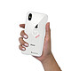 LaCoqueFrançaise Coque iPhone X/Xs silicone transparente Motif Coeur Blanc Amour ultra resistant pas cher