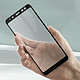 Acheter Avizar Coque Samsung Galaxy A8 Silicone Souple Film Verre Trempé 9H Transparent Noir